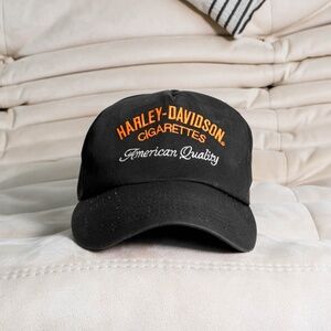 Vintage Harley Davidson Cigarettes 5-Panel Snapback Hat USA